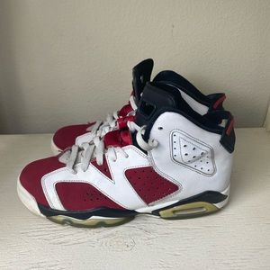 Nike Jordan 6 Retro Carmine 2014 GS (384665-160) Youth Size 6Y Shoes